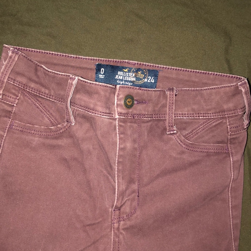 Maroon jean jeggings